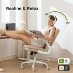 Executive Office Chair with Flip-Up Armrests 3-Stage Lumbar