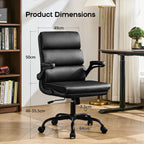 Executive Office Chair with Flip-Up Armrests 3-Stage Lumbar