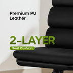 Executive Office Chair with Flip-Up Armrests 3-Stage Lumbar