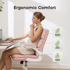 Executive Office Chair with Flip-Up Armrests 3-Stage Lumbar