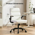 Executive Office Chair with Flip-Up Armrests 3-Stage Lumbar