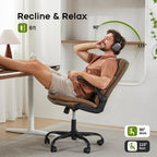 Executive Office Chair with Flip-Up Armrests 3-Stage Lumbar