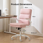 Executive Office Chair with Flip-Up Armrests 3-Stage Lumbar