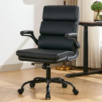 Executive Office Chair with Flip-Up Armrests 3-Stage Lumbar