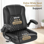 Executive Office Chair with Flip-Up Armrests 90- Adjustable