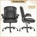 Executive Office Chair with Flip-Up Armrests 90- Adjustable