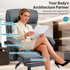 Executive Office Chair with Footrest Armrests 180KG