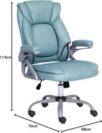 Executive Office Chair with Padded Flip-Up Armrests Height