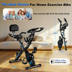 Exercise Bike 5-In-1 Quiet Folding Bikes for Home