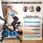Exercise Bike Professional Spin with Super Quiet Magnetic