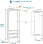 Expandable Wardrobe and Closet Organiser Freestanding Clothes