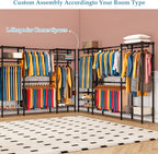 Expandable Wardrobe and Closet Organiser Freestanding Clothes