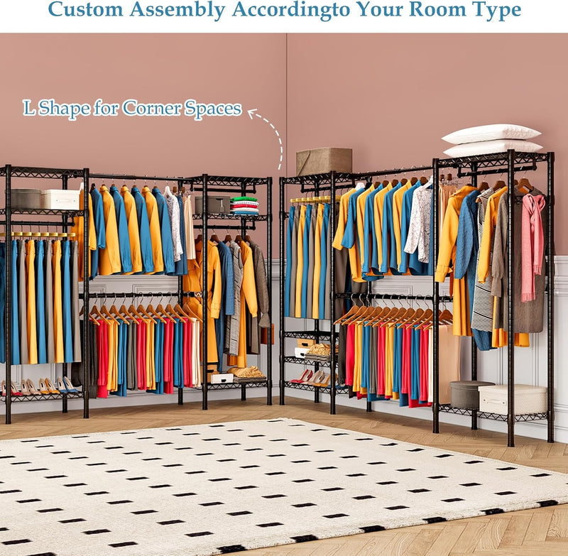 Expandable Wardrobe and Closet Organiser Freestanding Clothes