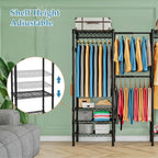 Expandable Wardrobe and Closet Organiser Freestanding Clothes