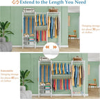 Expandable Wardrobe and Closet Organiser Freestanding Clothes
