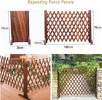 Expanding Fence Panels Pair Wooden Trellis Fencing Expandable