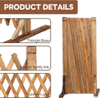 Expanding Trellis Fence Panels Garden Wood Extendable Length (2Pack)