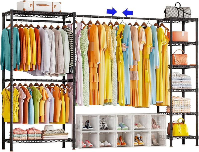 Extendable Clothes Rails Coat Racks for Hanging Length