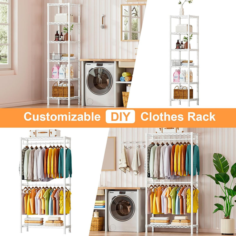 Extendable Clothes Rails Coat Racks for Hanging Length