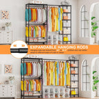 Extendable Clothes Rails Coat Racks for Hanging Length