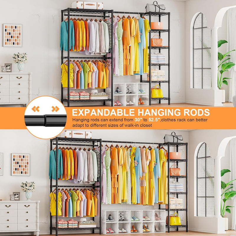 Extendable Clothes Rails Coat Racks for Hanging Length