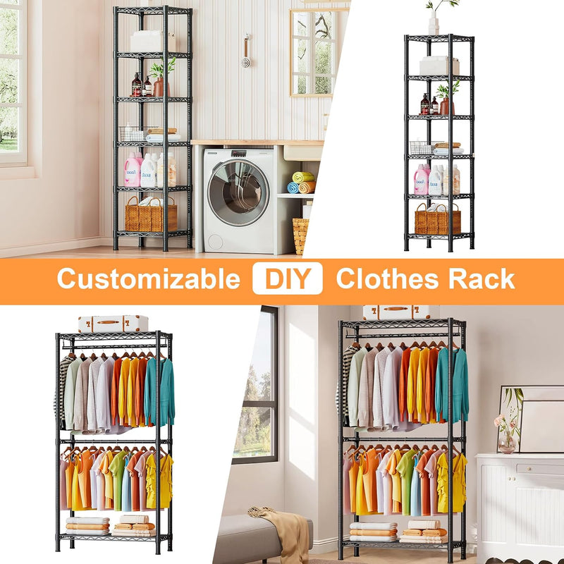 Extendable Clothes Rails Coat Racks for Hanging Length