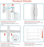 Extendable Clothes Rails with Pull-Out Baskets Length 98-115