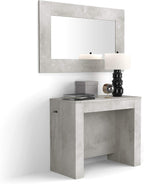 Extendable Console Table with Extension Leaves Holder
