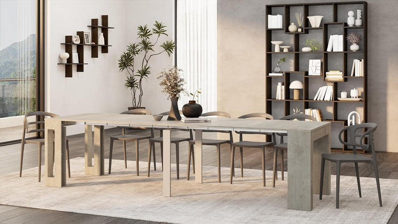 Extendable Console Table with Extension Leaves Holder