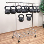 Extendable Heavy-Duty Clothes Rail Coat with Shelf Industrial