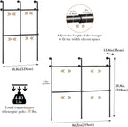 Extendable Wall Mounted Clothes Rack Industrial Metal Rails