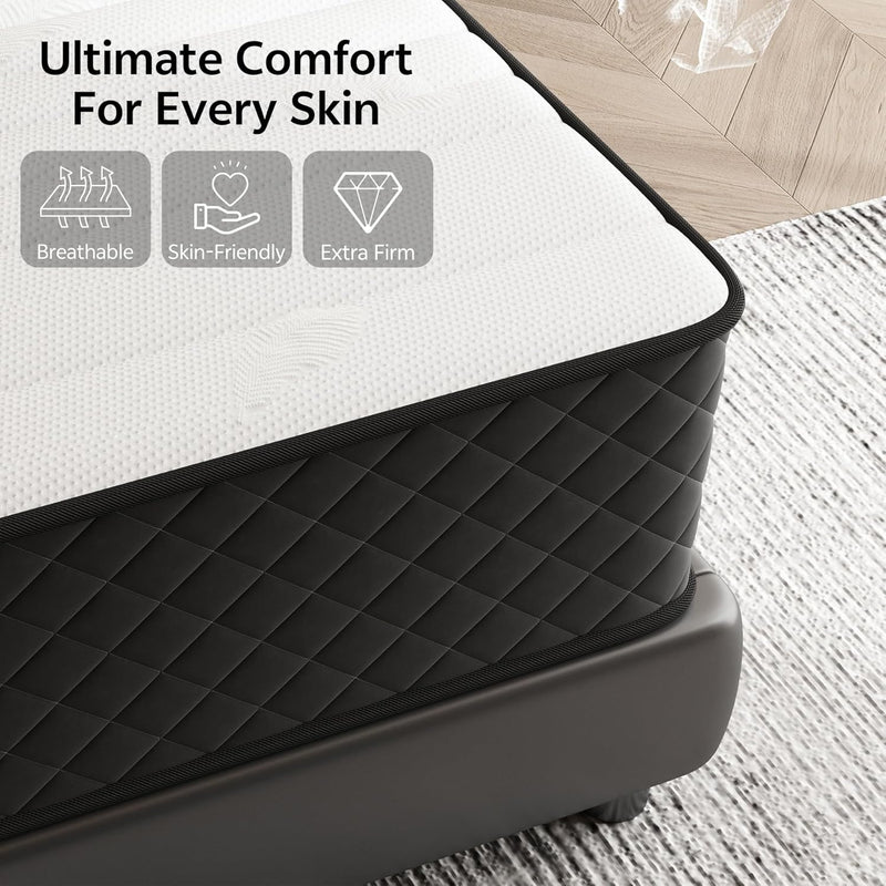 10 Inch Mattress 7-Zone Hybrid with Memory Foam