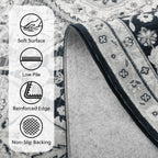 Extra Large Area Rug Non-Slip Washable