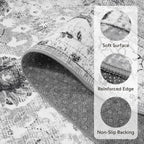 Extra Large Area Rug Non-Slip Washable