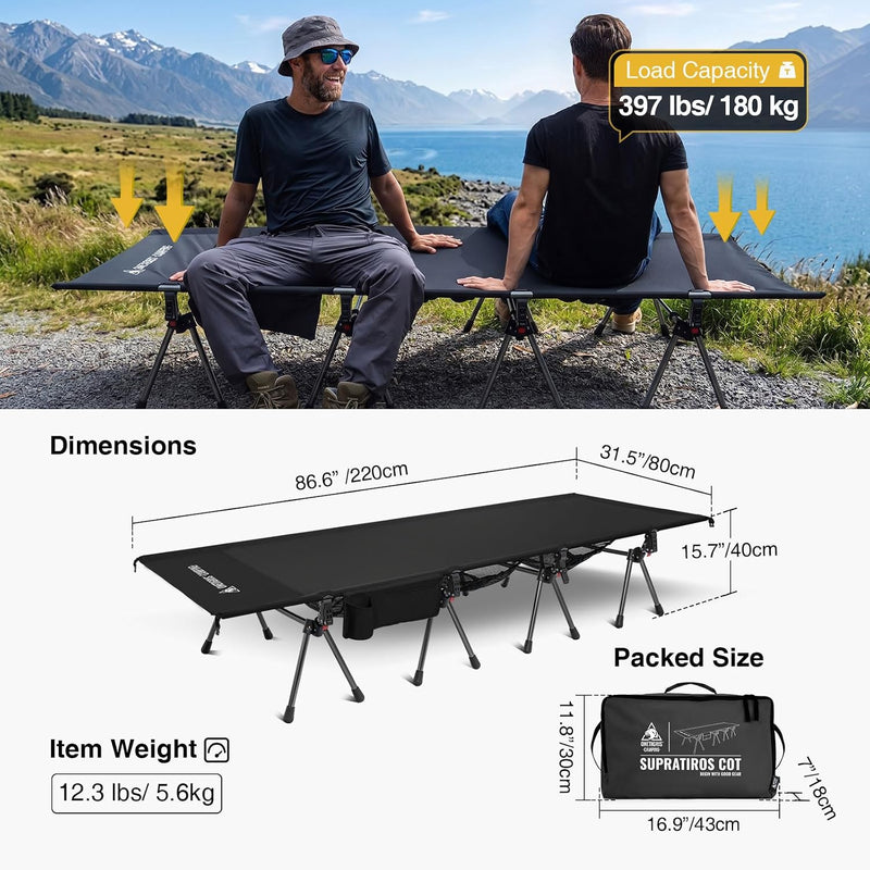 Extra Large Camping Bed Oversized Sleeping with Adjustable