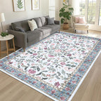 Extra Large Floral Rug for Bedroom