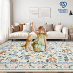 Extra Large Floral Rug for Bedroom