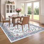 Extra Large Floral Rug for Bedroom