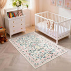 Extra Large Floral Rug for Bedroom