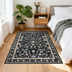 Extra Large Floral Rug for Bedroom