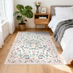 Extra Large Floral Rug for Bedroom