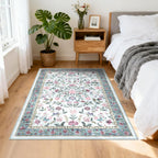 Extra Large Floral Rug for Bedroom
