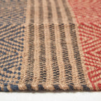 Extra Large Modern Jute Rug and Geometric Kilim