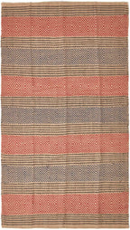 Extra Large Modern Jute Rug and Geometric Kilim