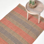 Extra Large Modern Jute Rug and Geometric Kilim