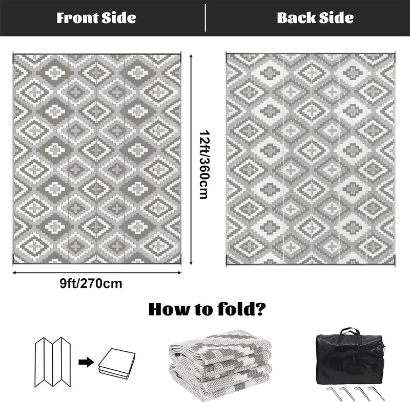 Outdoor Rug Waterproof Large