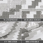 Outdoor Rug Waterproof Large