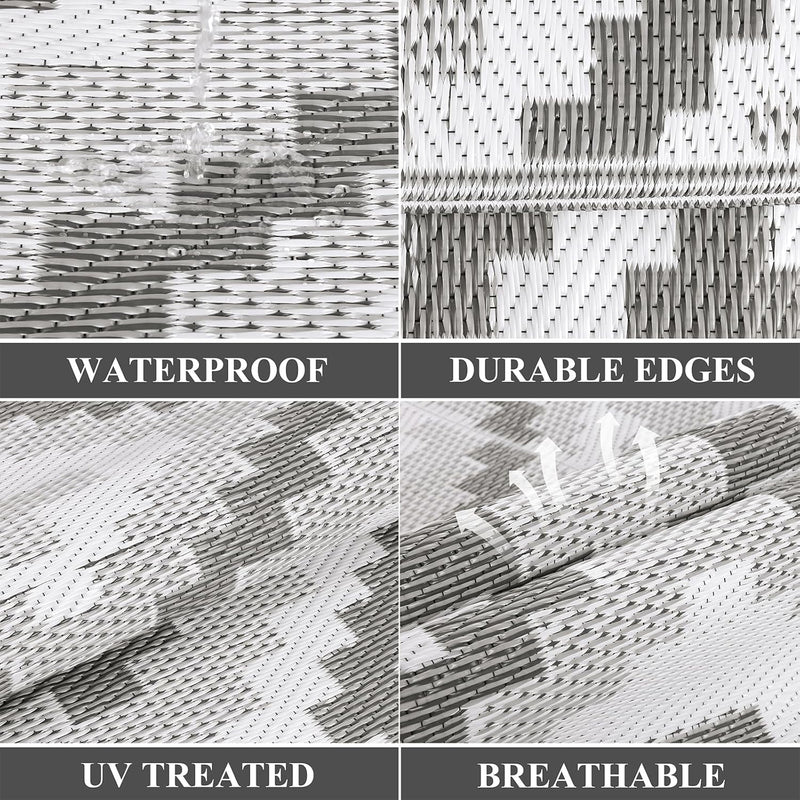 Outdoor Rug Waterproof Large