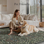 Extra Large Rug Oat Taupe Washable Non-Slip