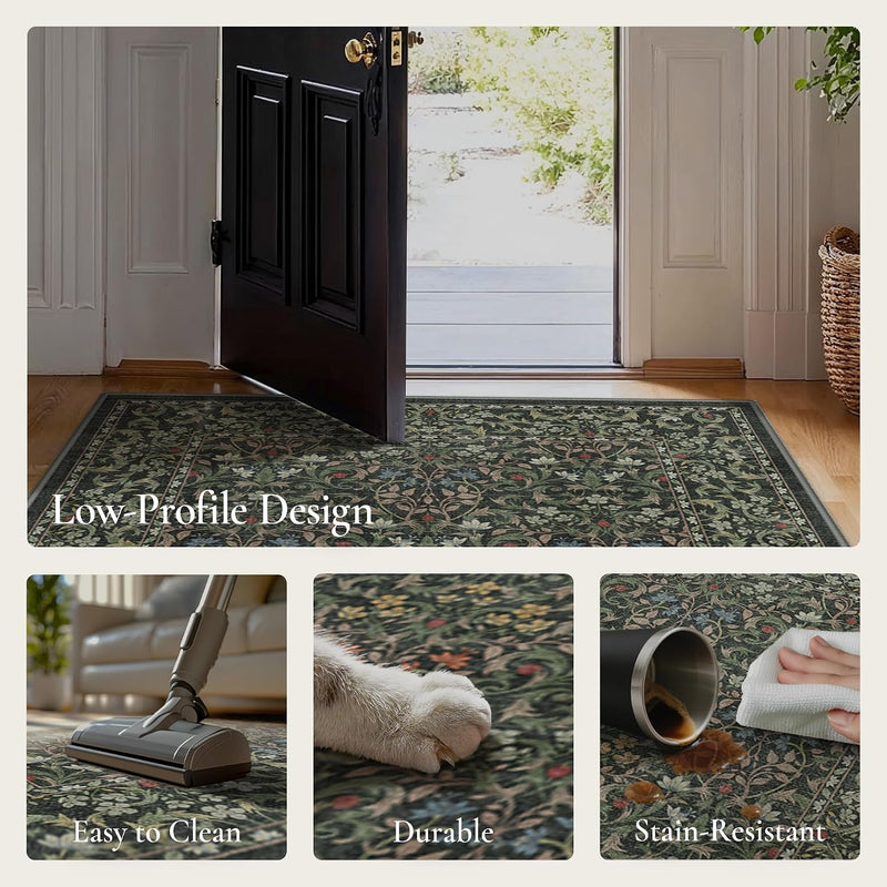 Extra Large Rug Oat Taupe Washable Non-Slip